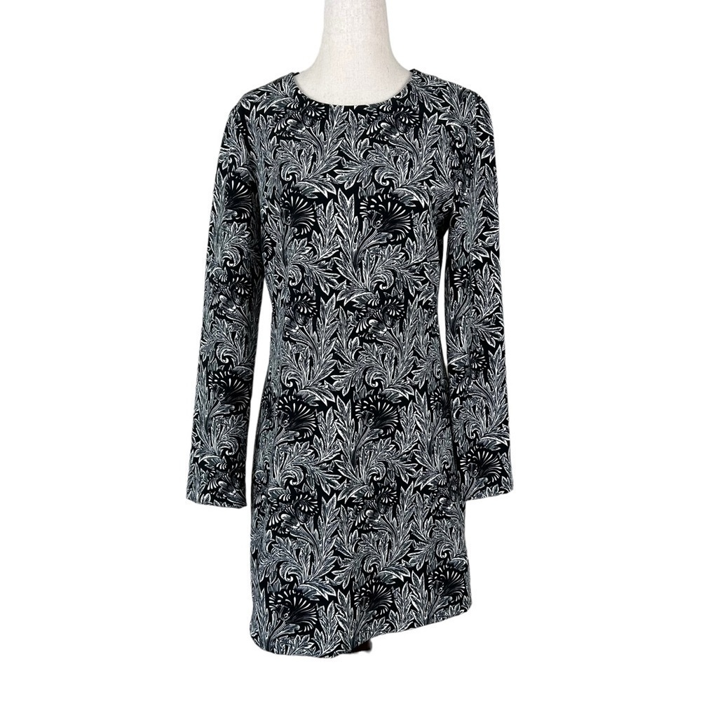 Zara Black/White Long Sleeve Dress